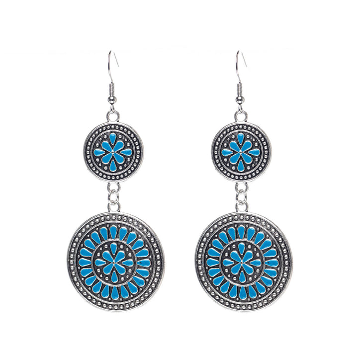 Round two -piece flower earrings