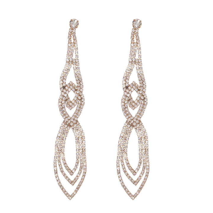 Long rhinestone earrings party earrings