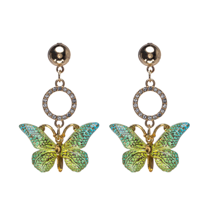 Glittrande fjärilsörhängen