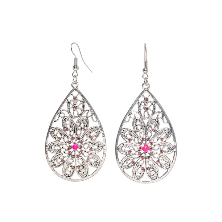 Hängande örhängen med droppformade örhängen