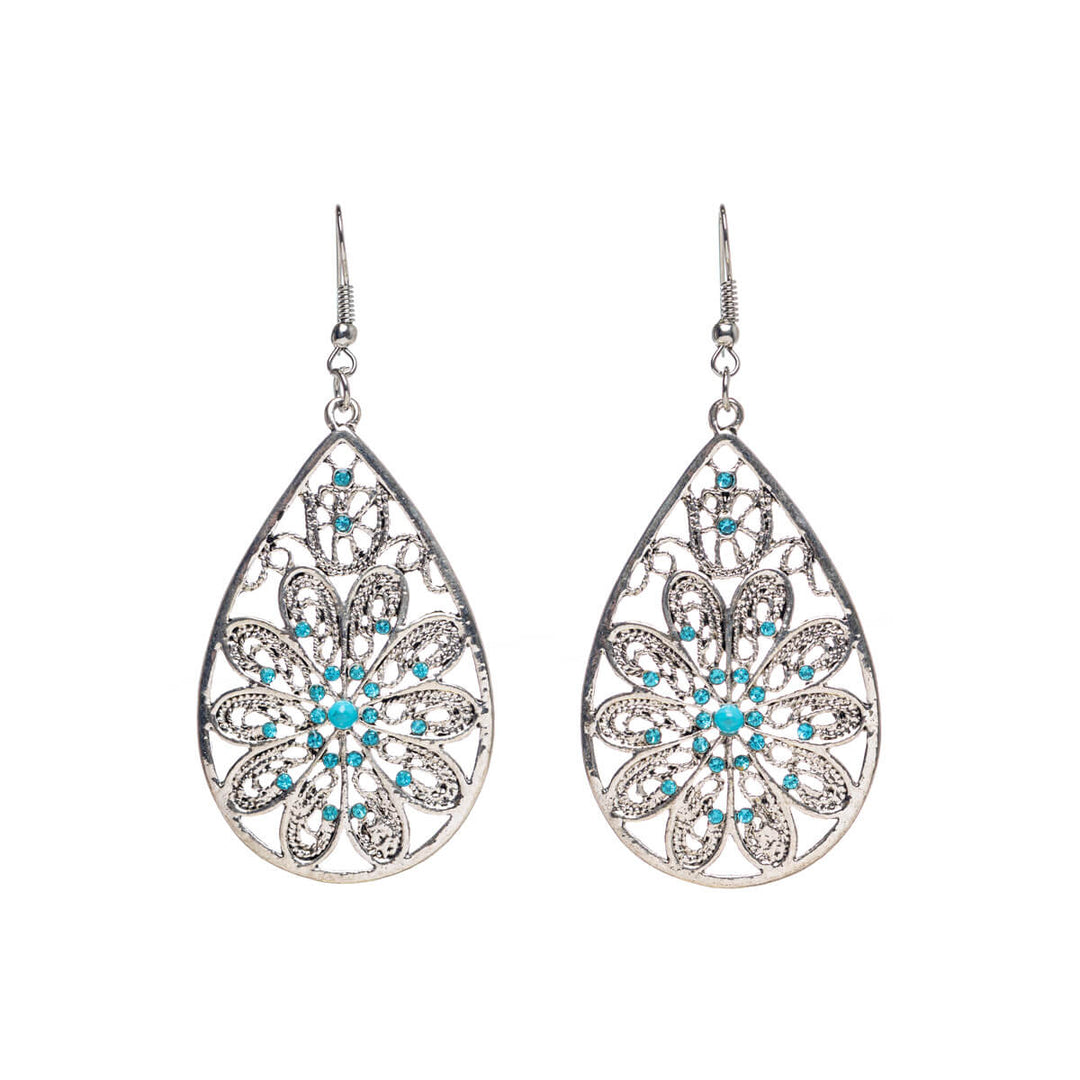 Hängande örhängen med droppformade örhängen