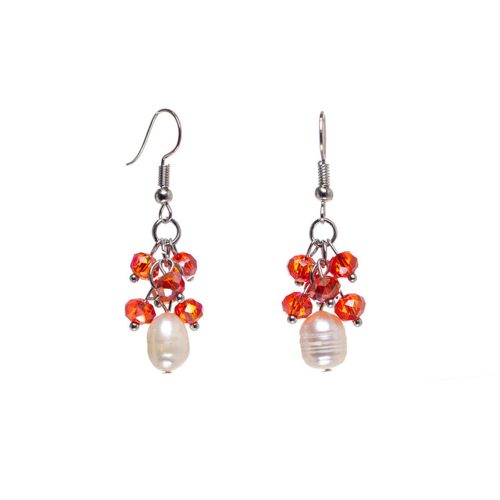 Pearl cluster earrings