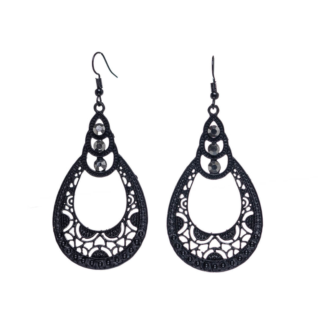 Mönstrade hängande droppar örhängen