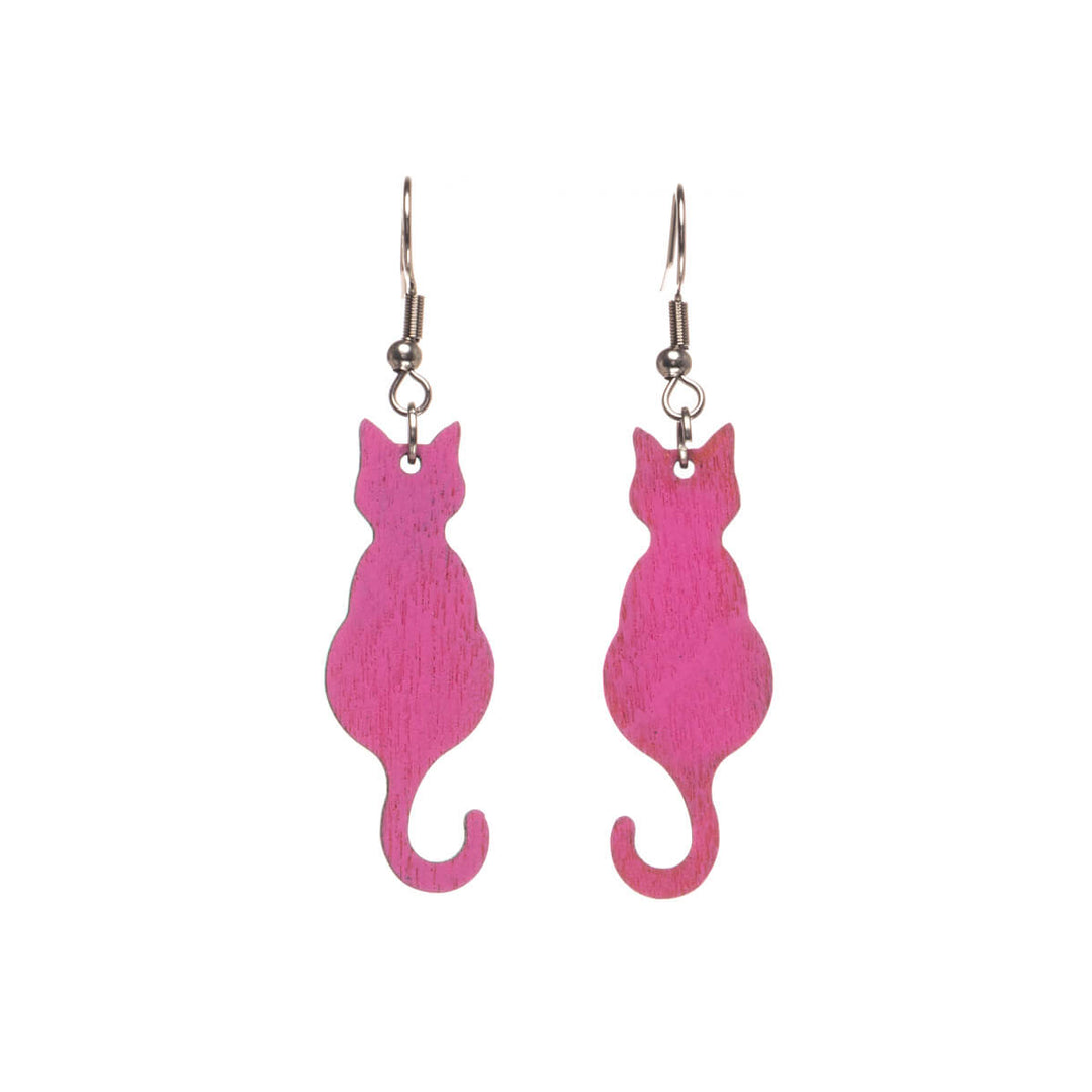 Sitting cat tree earrings (Steel 316L)