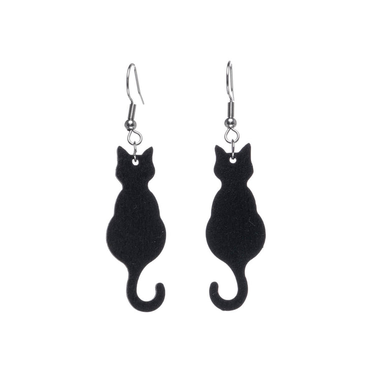 Sitting cat tree earrings (Steel 316L)