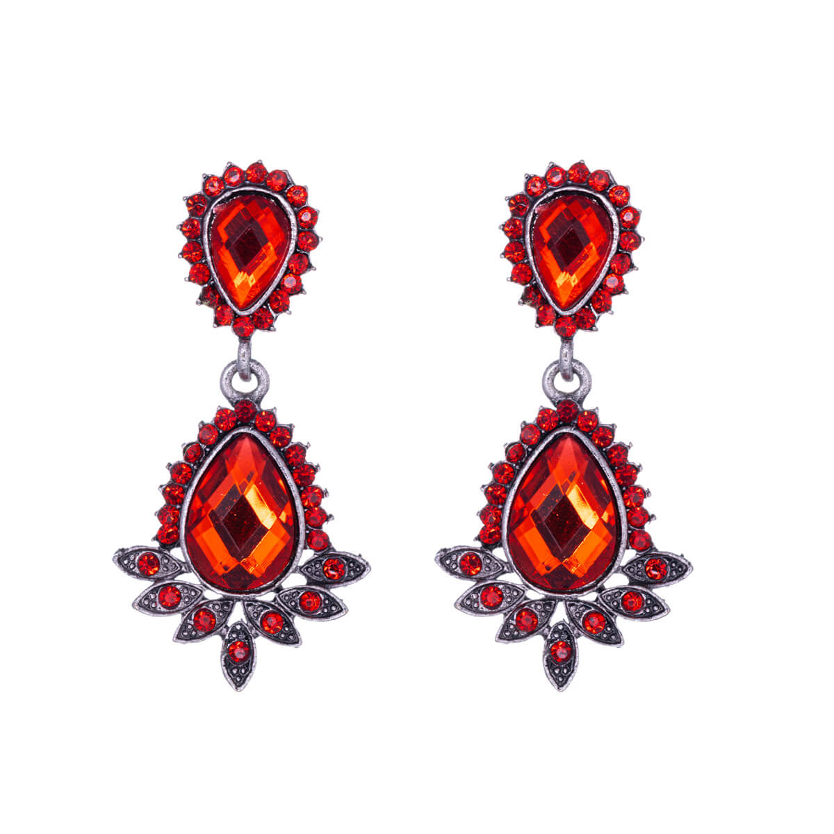 Glass stone festive earring