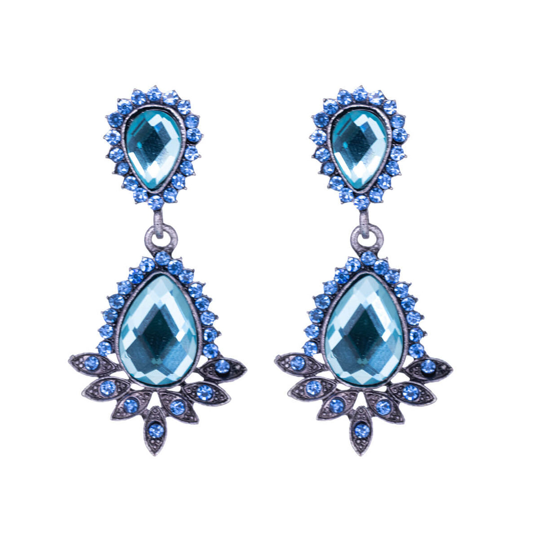 Glass stone festive earring