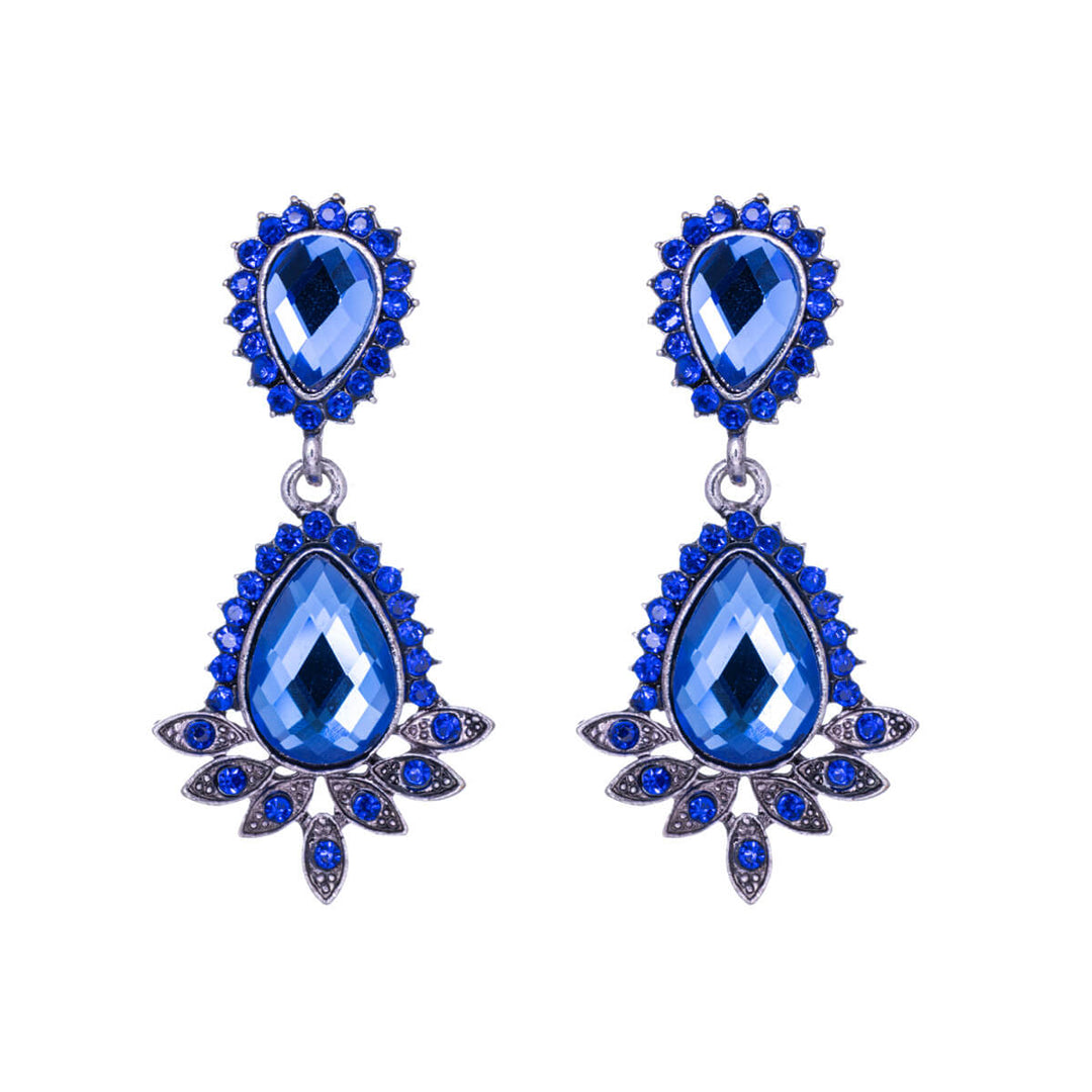 Glass stone festive earring