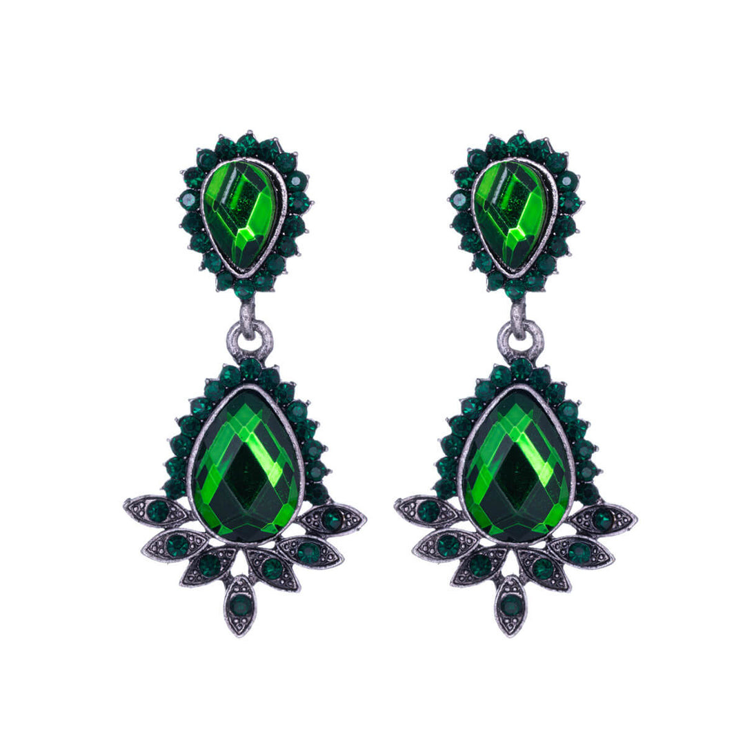 Glass stone festive earring