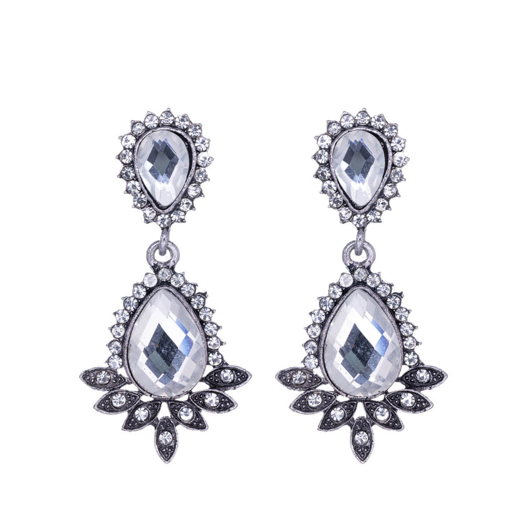 Glass stone festive earring