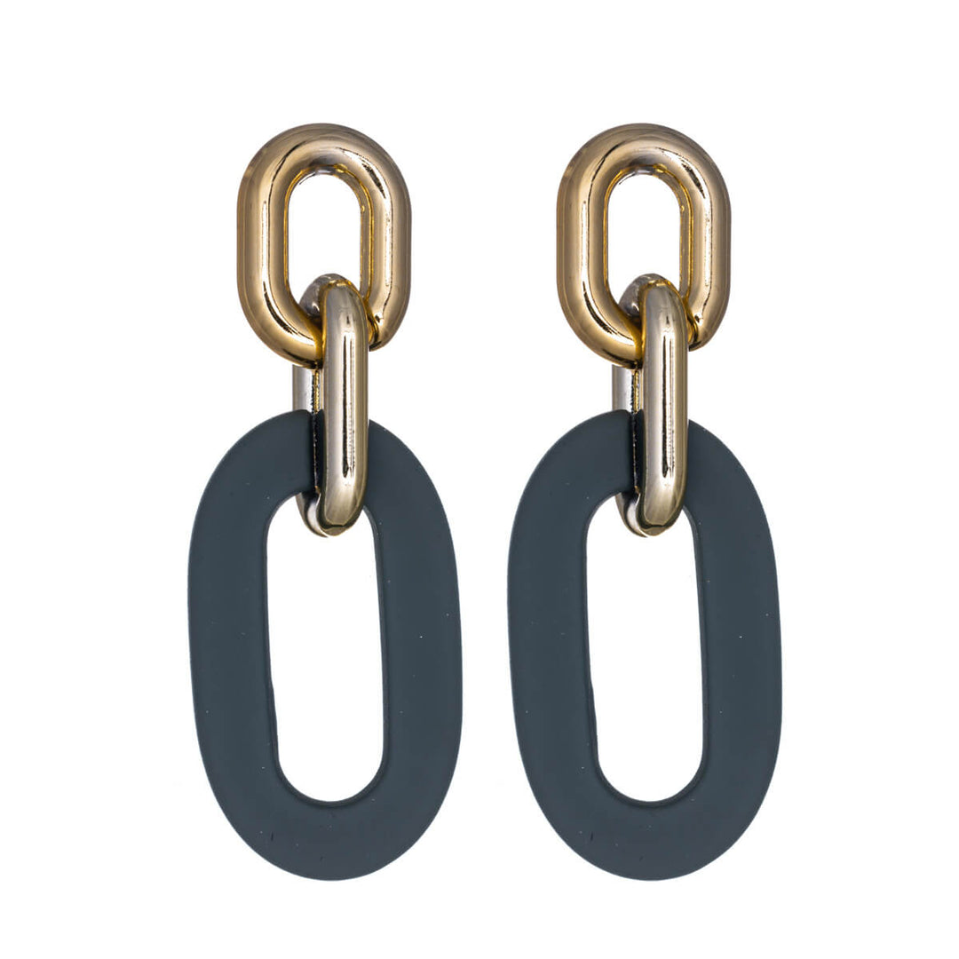 Hanging cable chain earrings