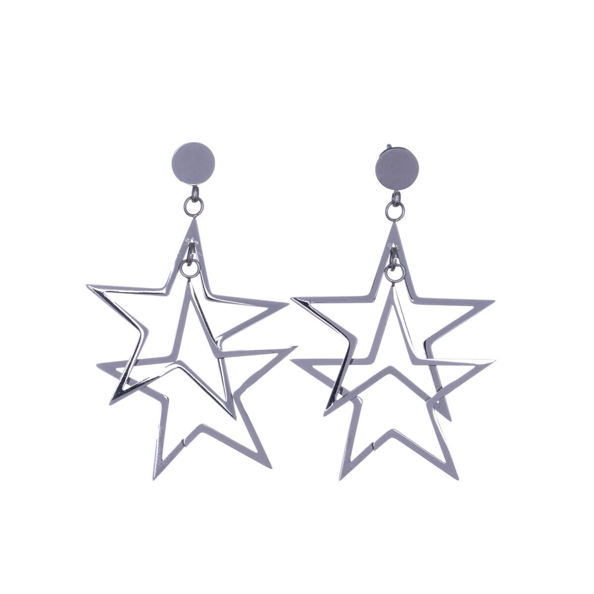 Hanging star earrings (Steel 316L)