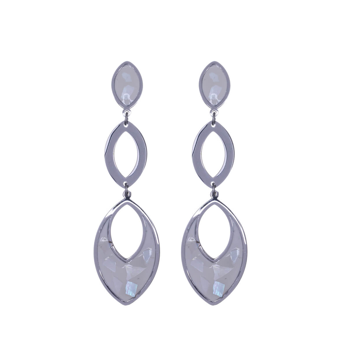 Hanging oval earrings (Steel 316L)