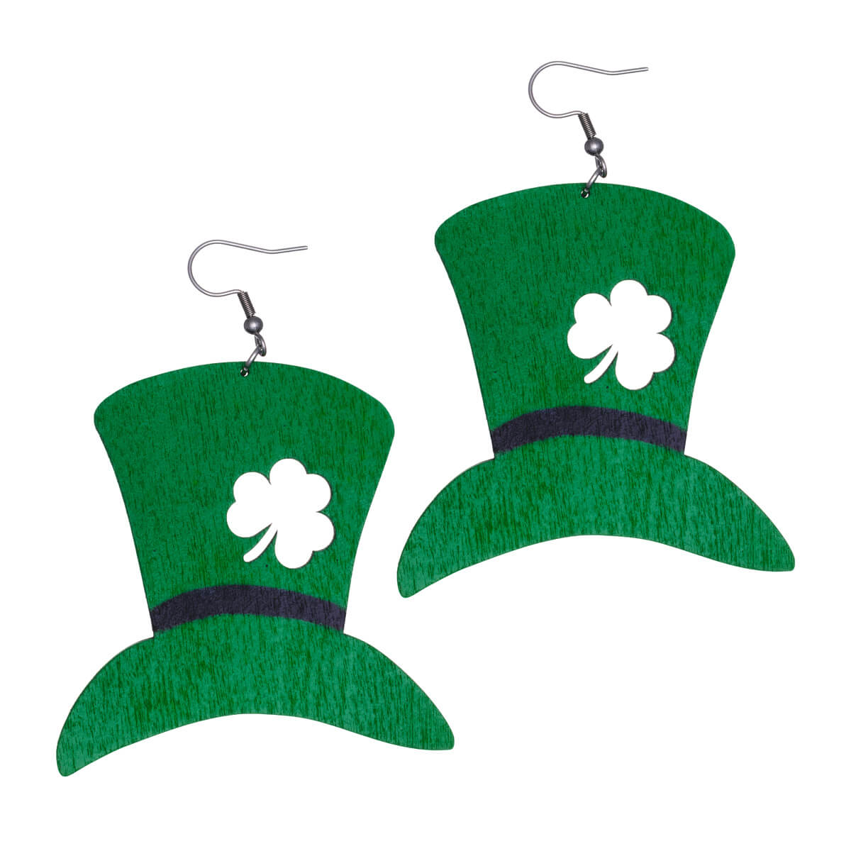 Hat earring St. Patrick's day jewellery (Steel 316L)