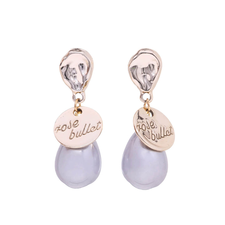 Hanging pearl drop earrings Love