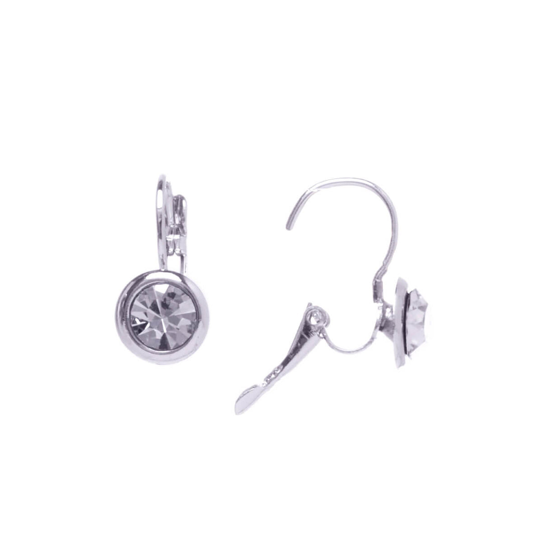 Hanging glass stone earring with hook