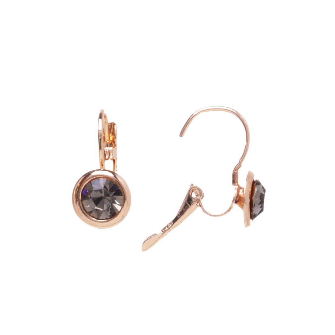 Hanging glass stone earring with hook