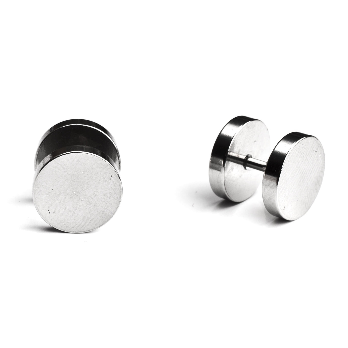 Steel tile earrings 10mm