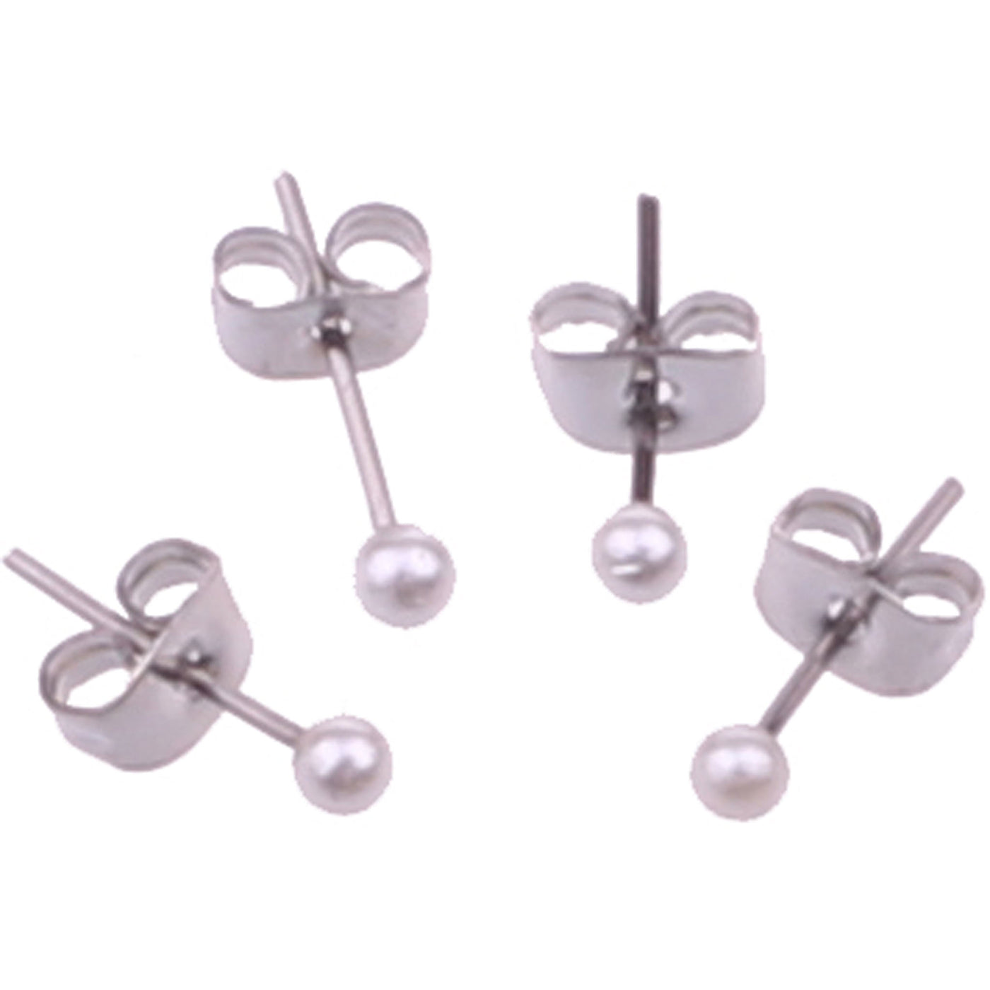Small pearl earrings 2 pairs