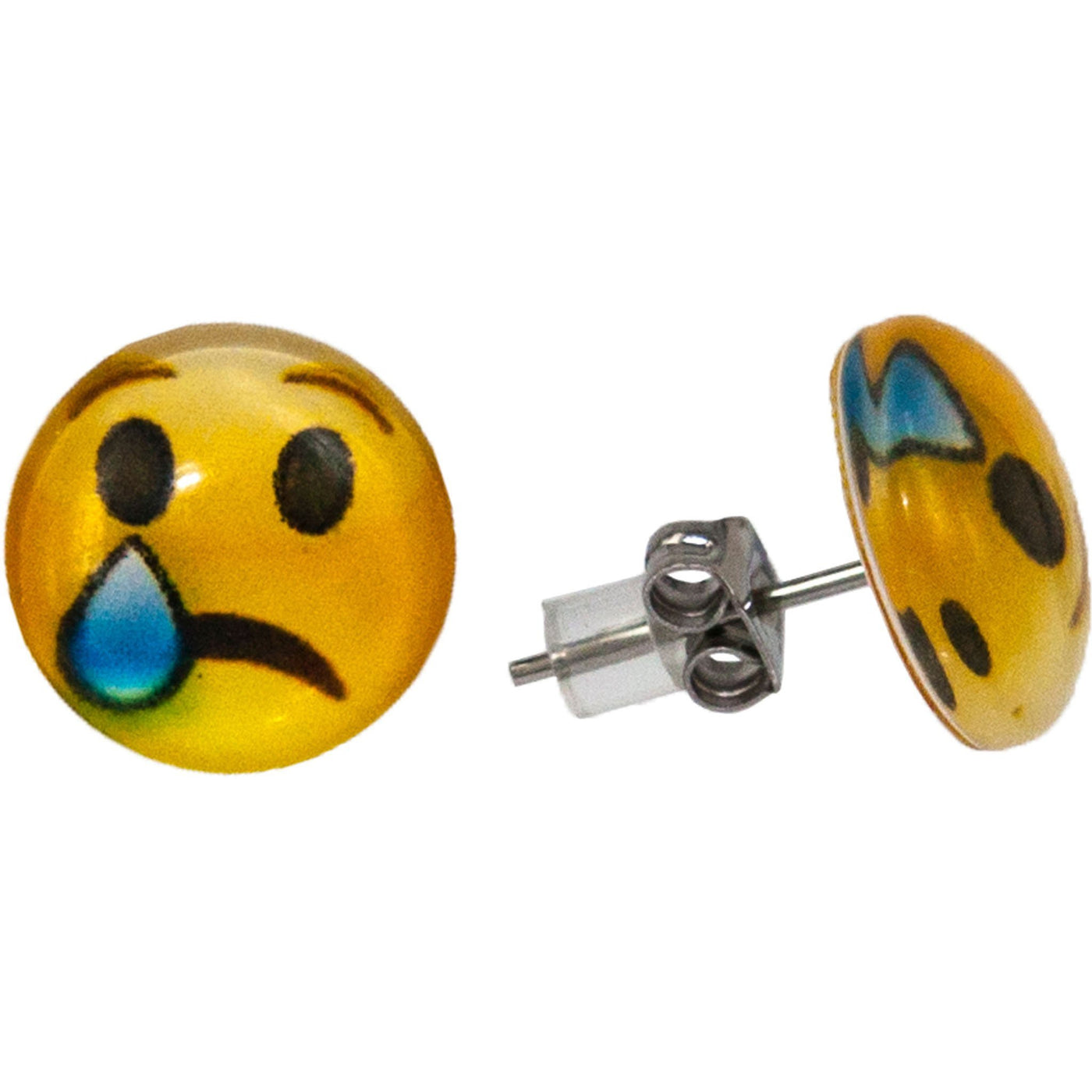 Emoji gråtande örhängen 1cm