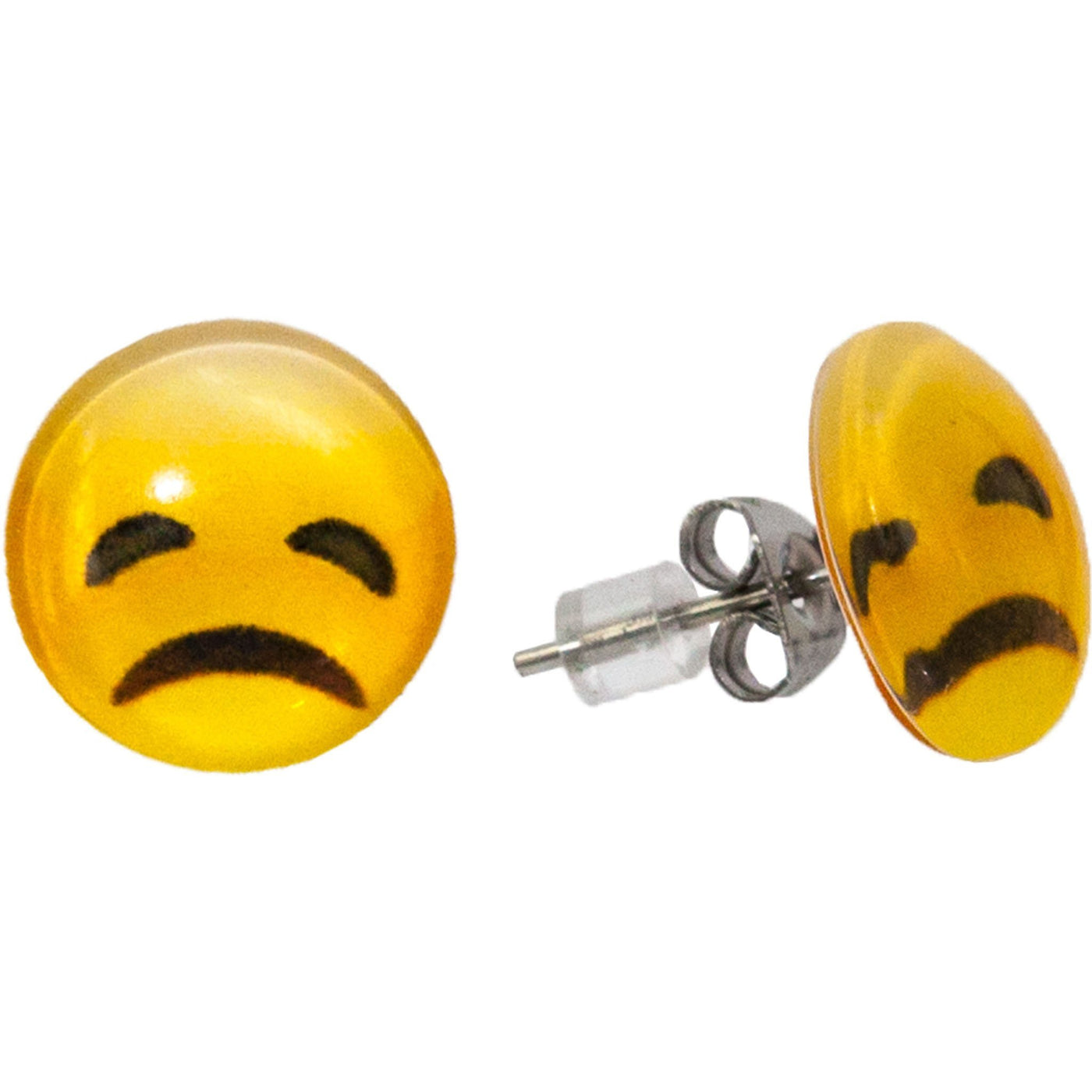 Emoji disappointed earrings 1cm