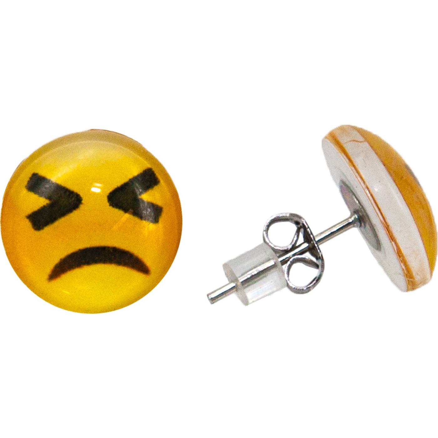 Emoji besvikna örhängen 1 cm