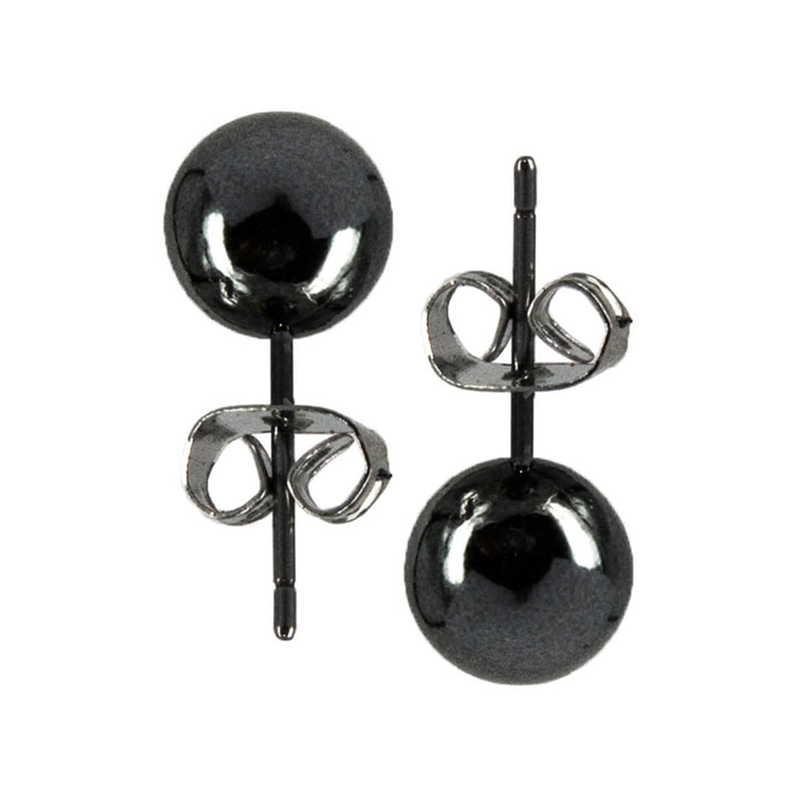 Mirror -coated ball earrings 8mm