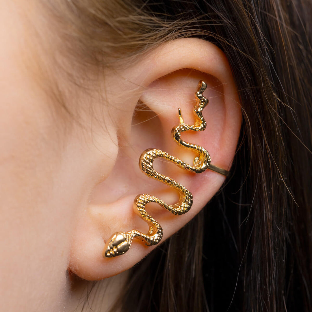 Snake earrings to the left ear 1pcs