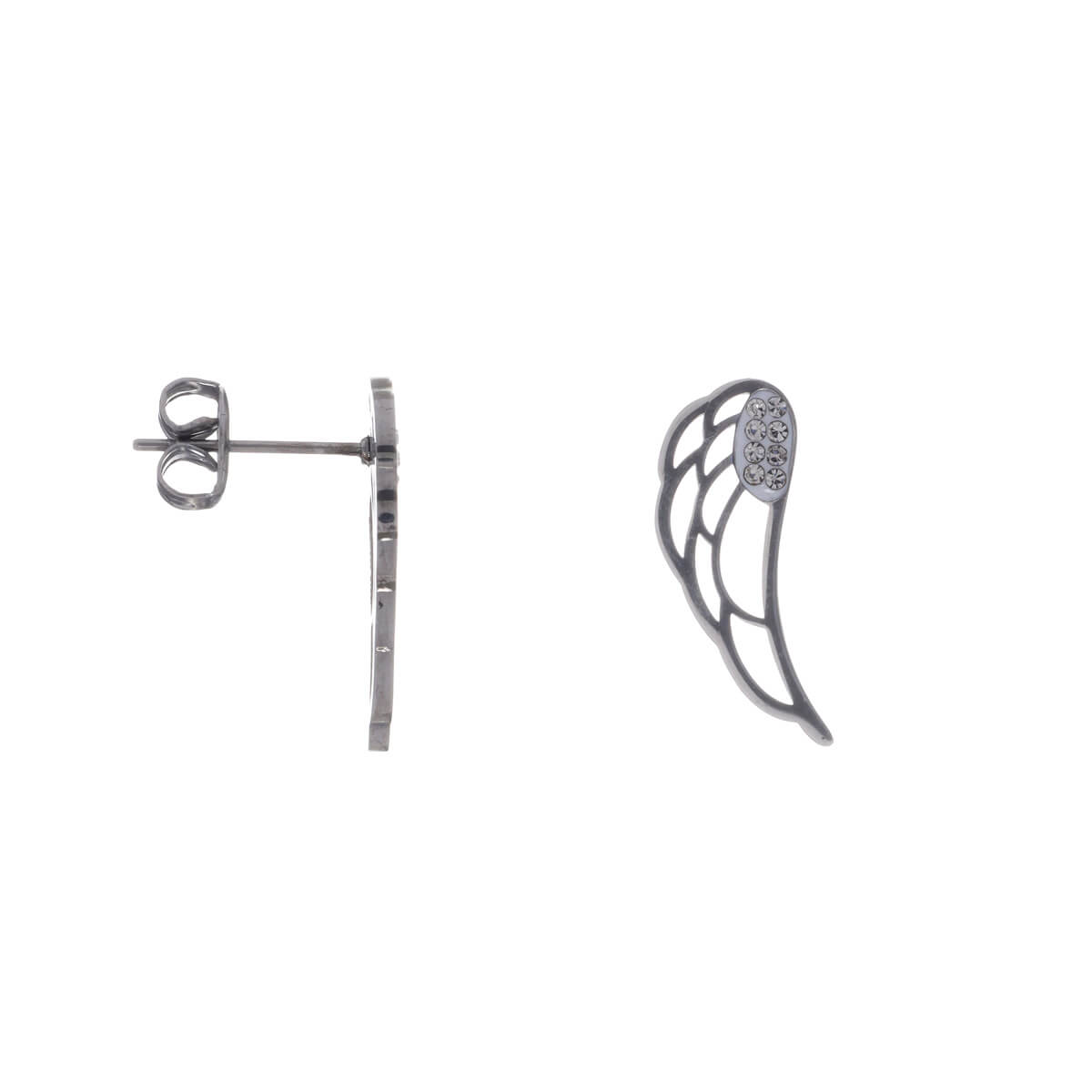 Steel wing earrings (steel 316L)