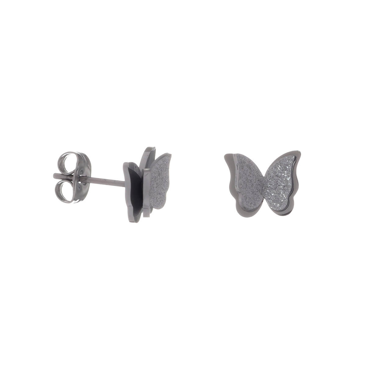 Steel butterfly earrings 10mm (steel 316L)