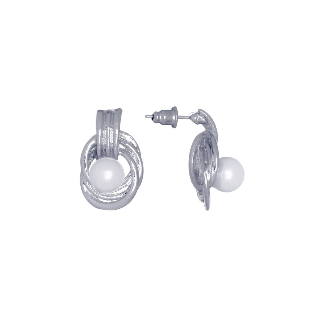 Pärlörhängen i en metallram