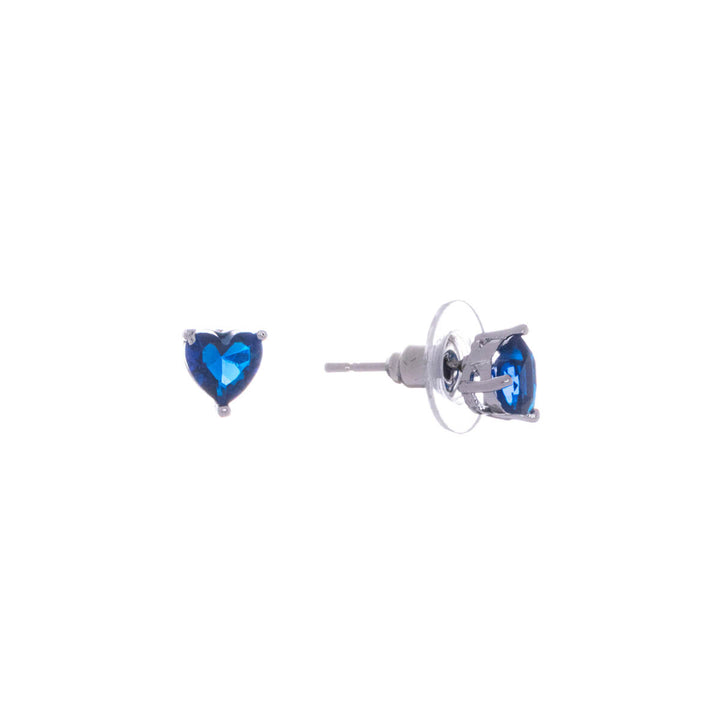 Heart zirconia earrings