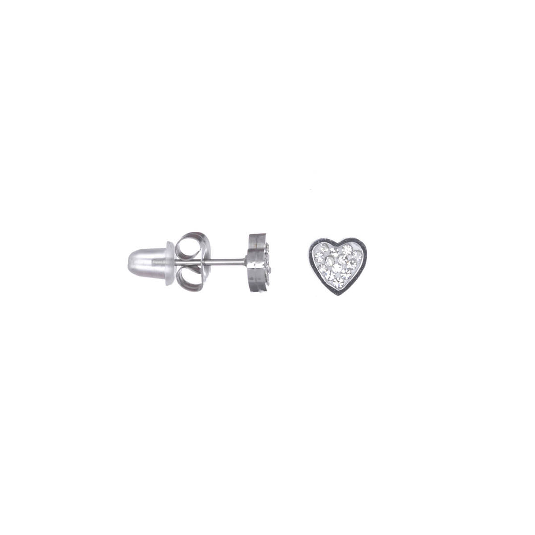 Steel Heart Earrings 7mm (Steel 316L)