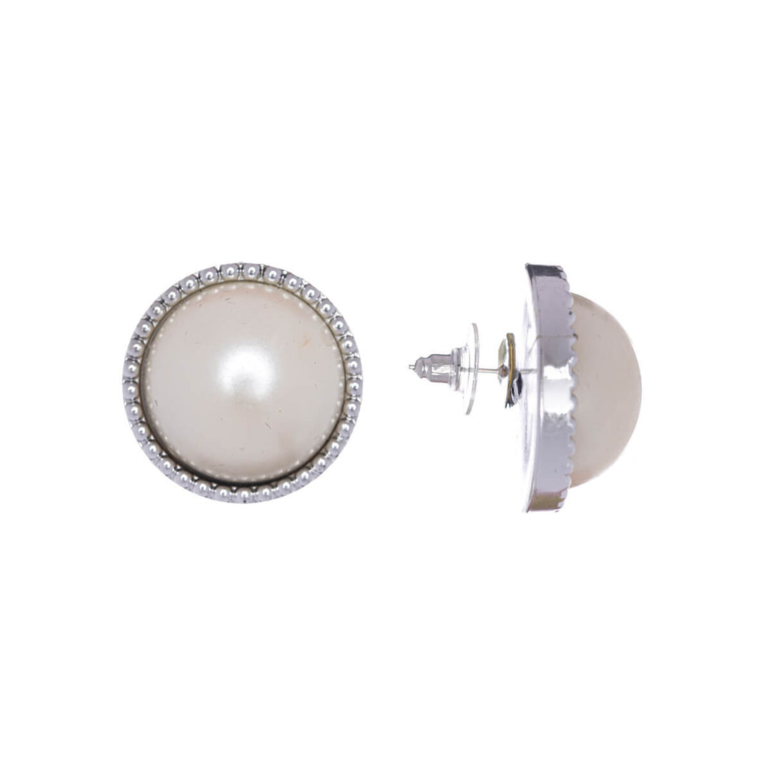 Big round pearl earrings 3cm