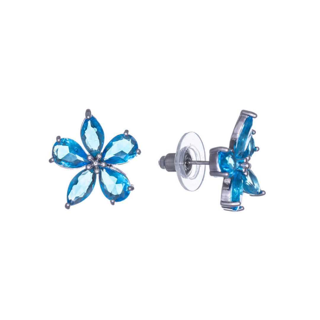 Zirconia flower earrings