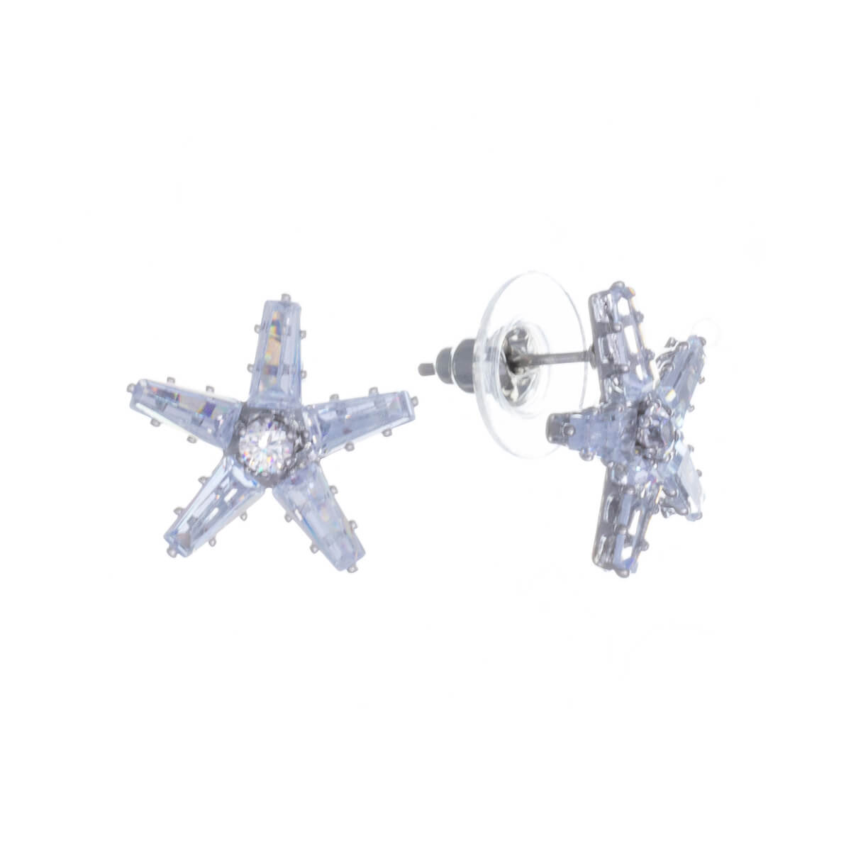 Sparkling stone starfish earrings