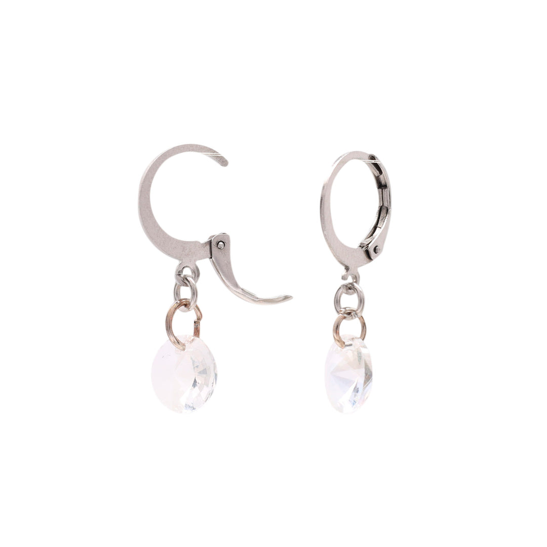 Smal stålring med glassten (stål 316L)