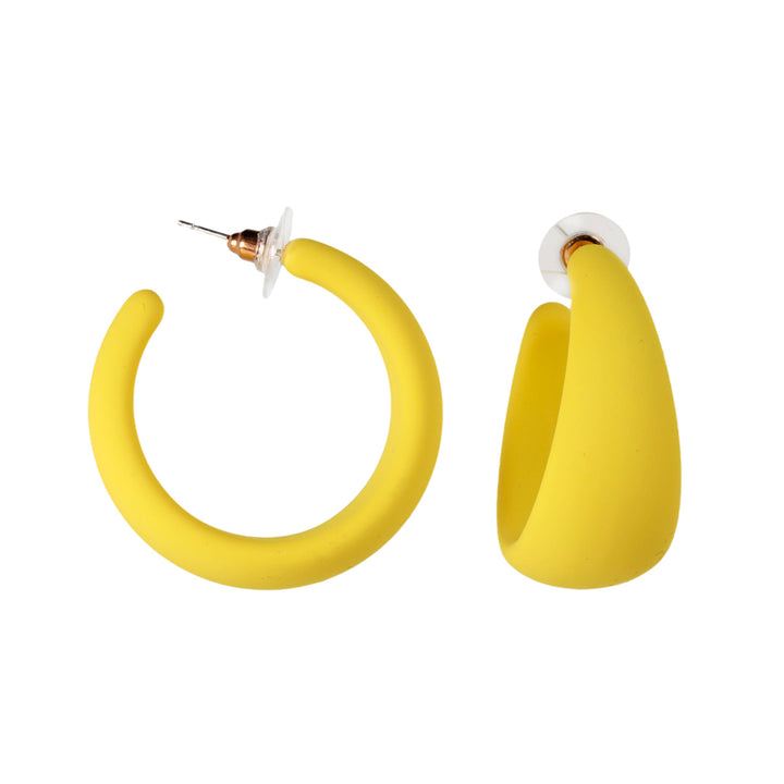 Plastic rings earrings 3,8cm