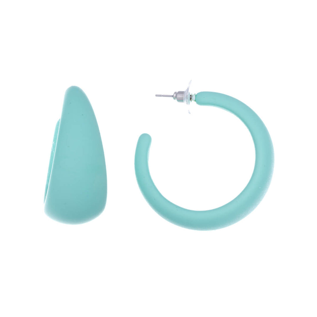 Plastic rings earrings 3,8cm