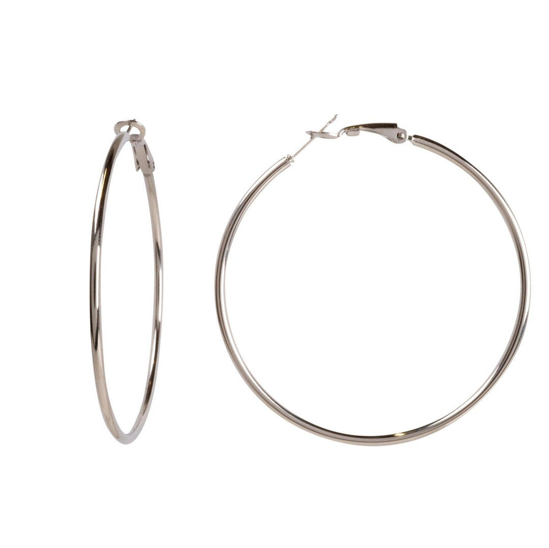 Steel earrings 6,3cm 2mm
