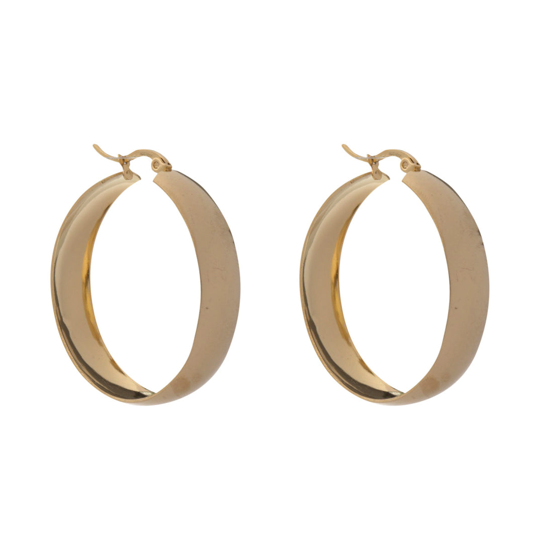 Breda stålringörhängen 0,9 cm Ø4cm