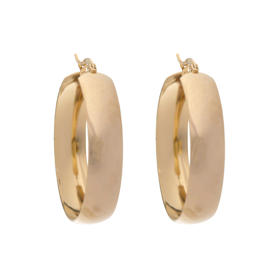 Breda stålringörhängen 0,9 cm Ø4cm