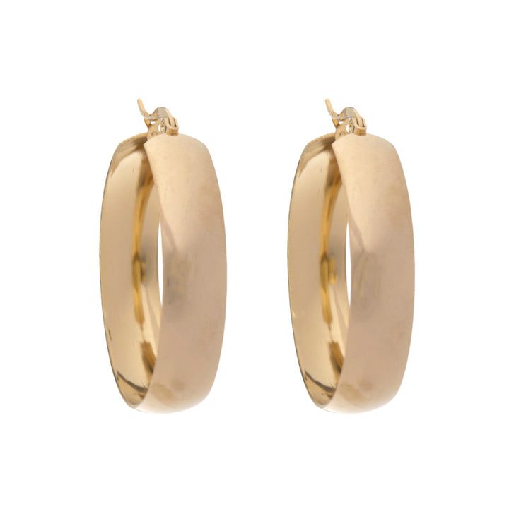 Breda stålringörhängen 0,9 cm Ø4cm