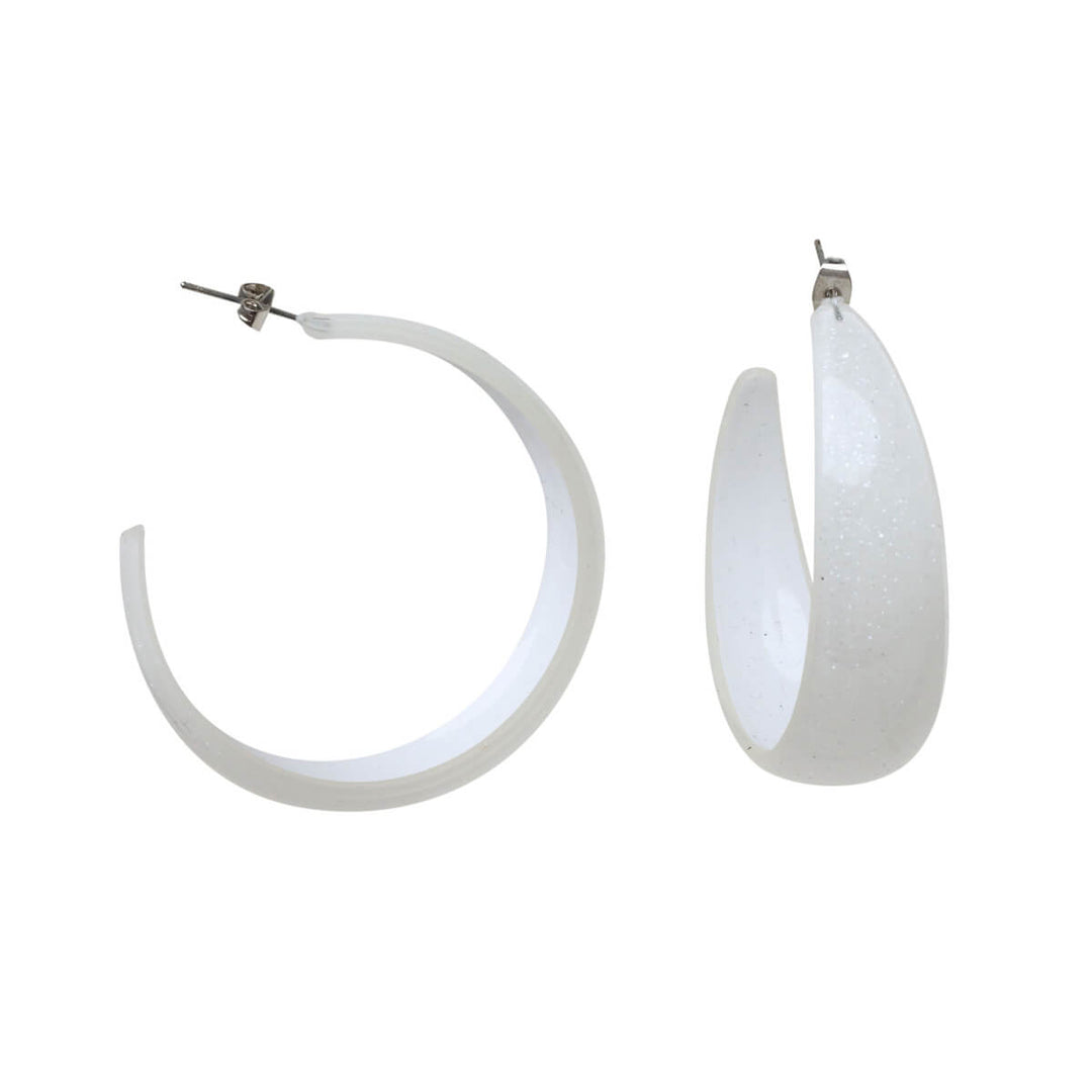 Colorful plastic ear hoops, 5 cm - Ninja.fi