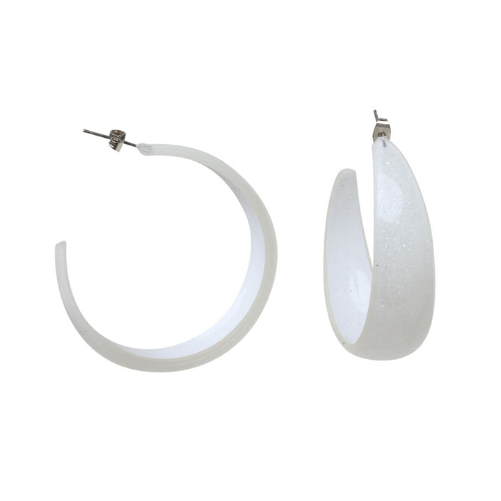 Colorful plastic ear hoops, 5 cm - Ninja.fi