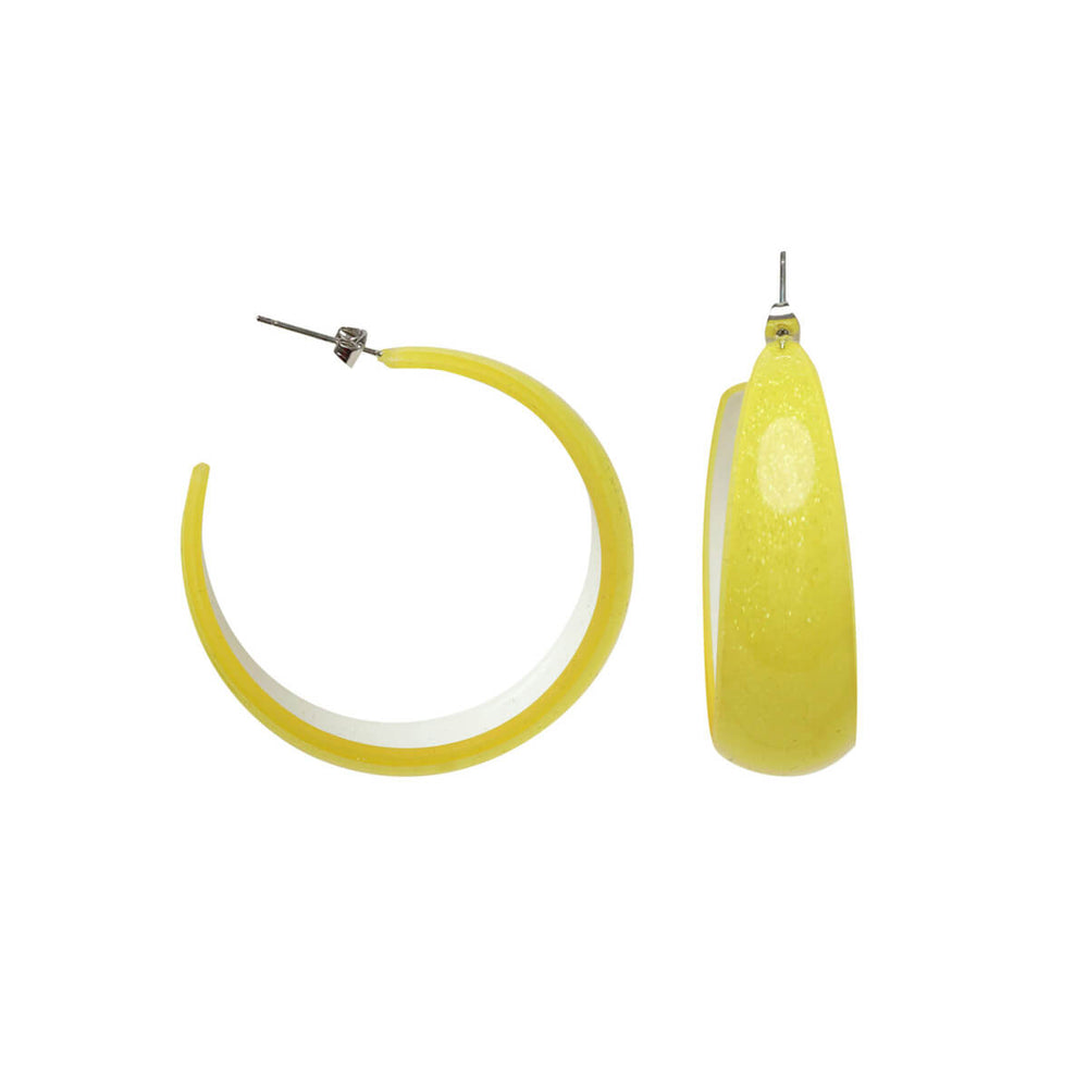 Colorful plastic ear hoops, 5 cm - Ninja.fi