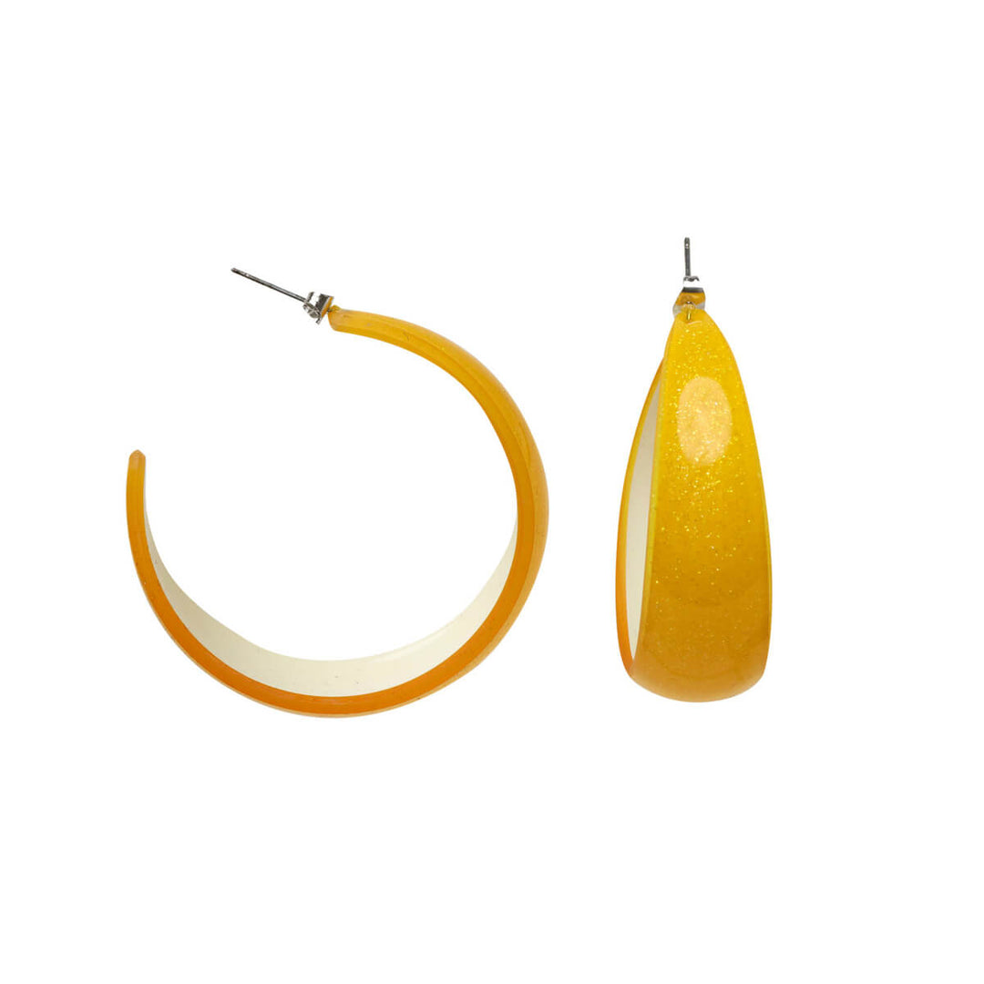 Colorful plastic ear hoops, 5 cm - Ninja.fi
