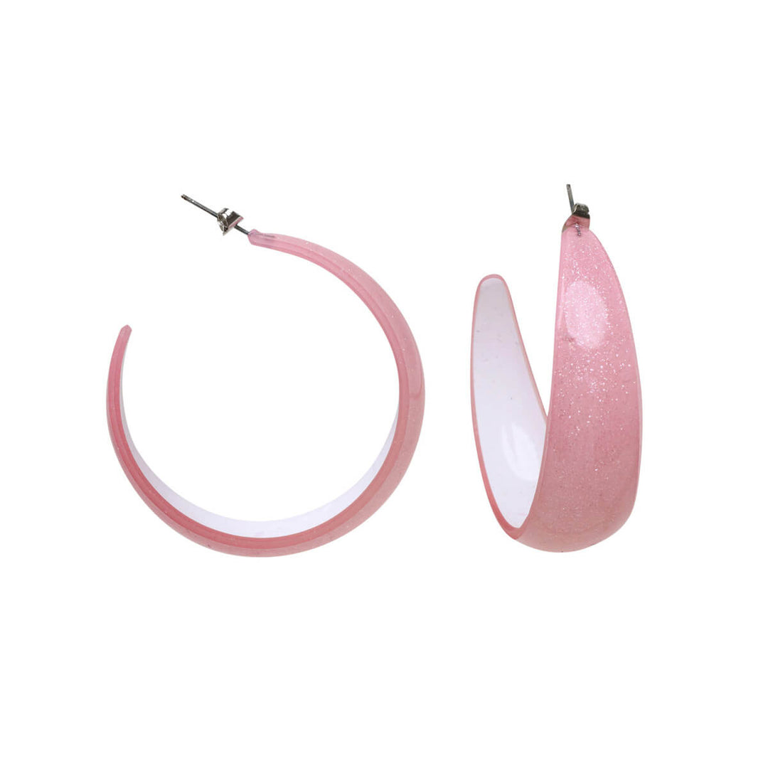 Colorful plastic ear hoops, 5 cm - Ninja.fi