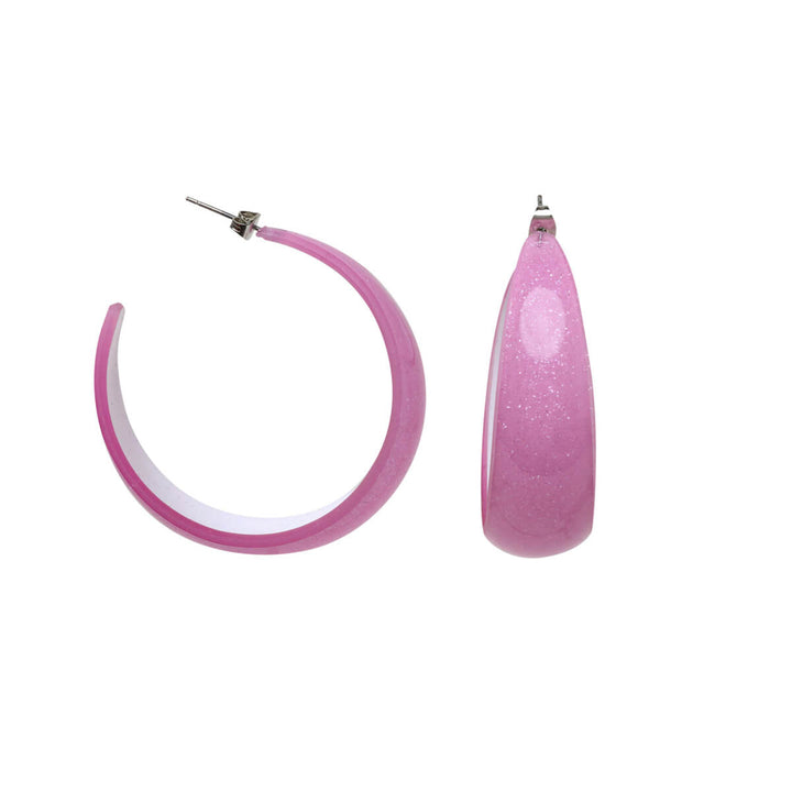 Colorful plastic ear hoops, 5 cm - Ninja.fi