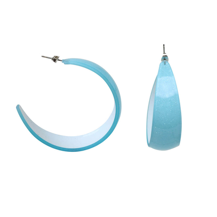 Colorful plastic ear hoops, 5 cm - Ninja.fi